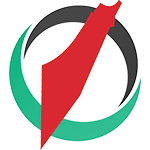 Press for Palestine's logo: a map of Palestine surrounded by radio waves